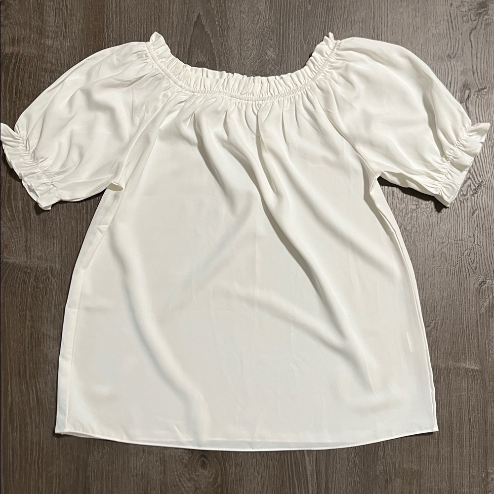 EVALESS Womens Tops Off The Shoulder Blouses for Dressy Casual Cute Puff Sleeve - Picture 3 of 6